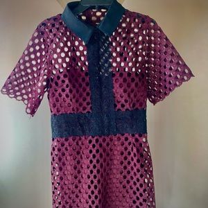 Eyelet & Lace Mini Dress